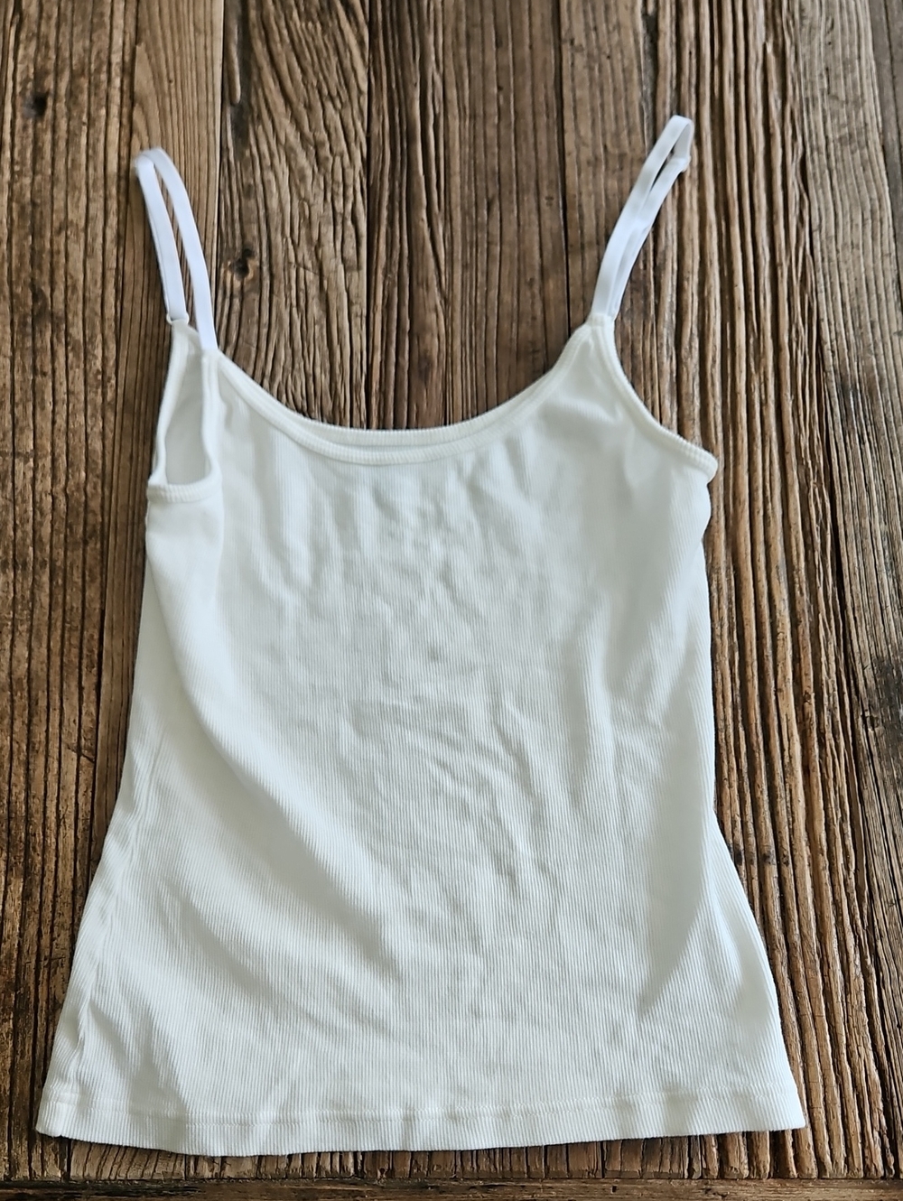 Brandy Melville White Ribbed Slim Camisole